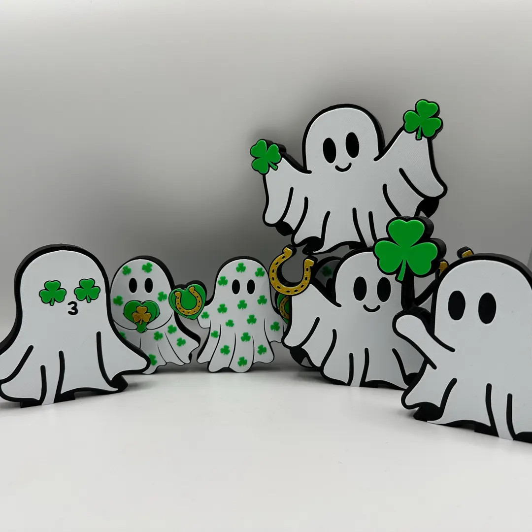 Cute St. Patrick's Day Themed Ghost Decorations 3d Printed - Etsy | Etsy (US)