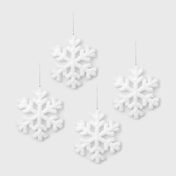 White Fluffy Snowflake Christmas Ornament - Wondershop™ | Target