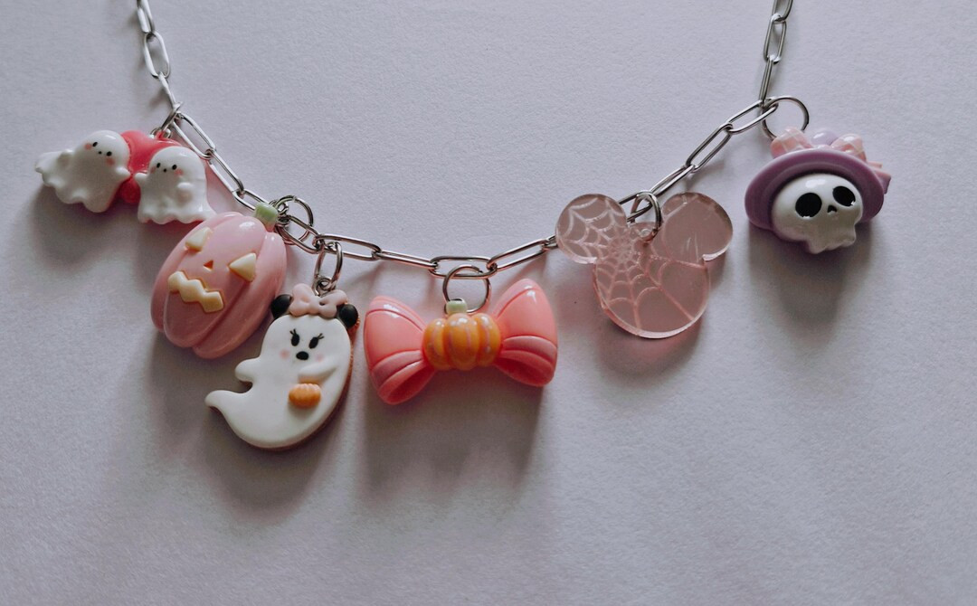 Boo to You Pink & Spooky Halloween Statement Necklace - Etsy | Etsy (US)