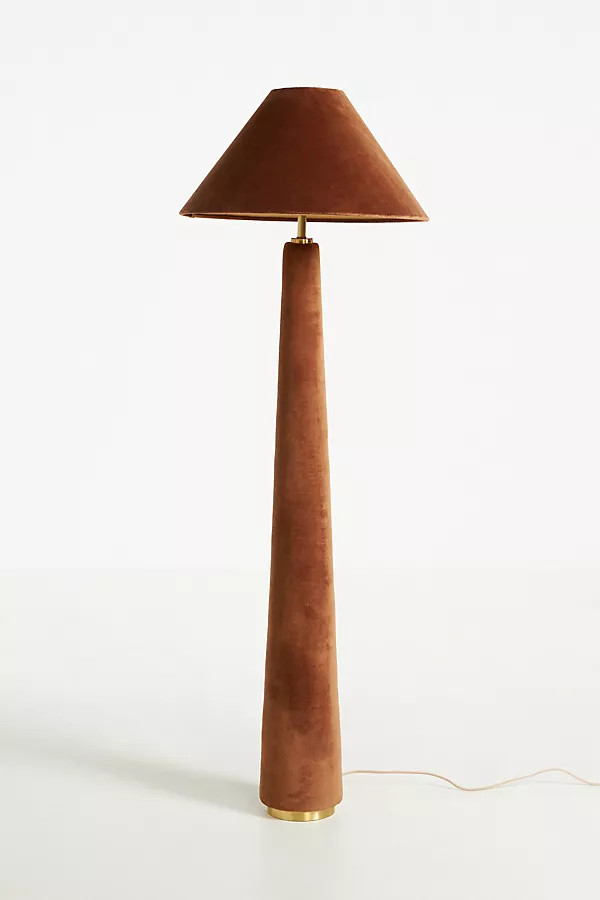 Lulu Velvet Floor Lamp | Anthropologie (US)