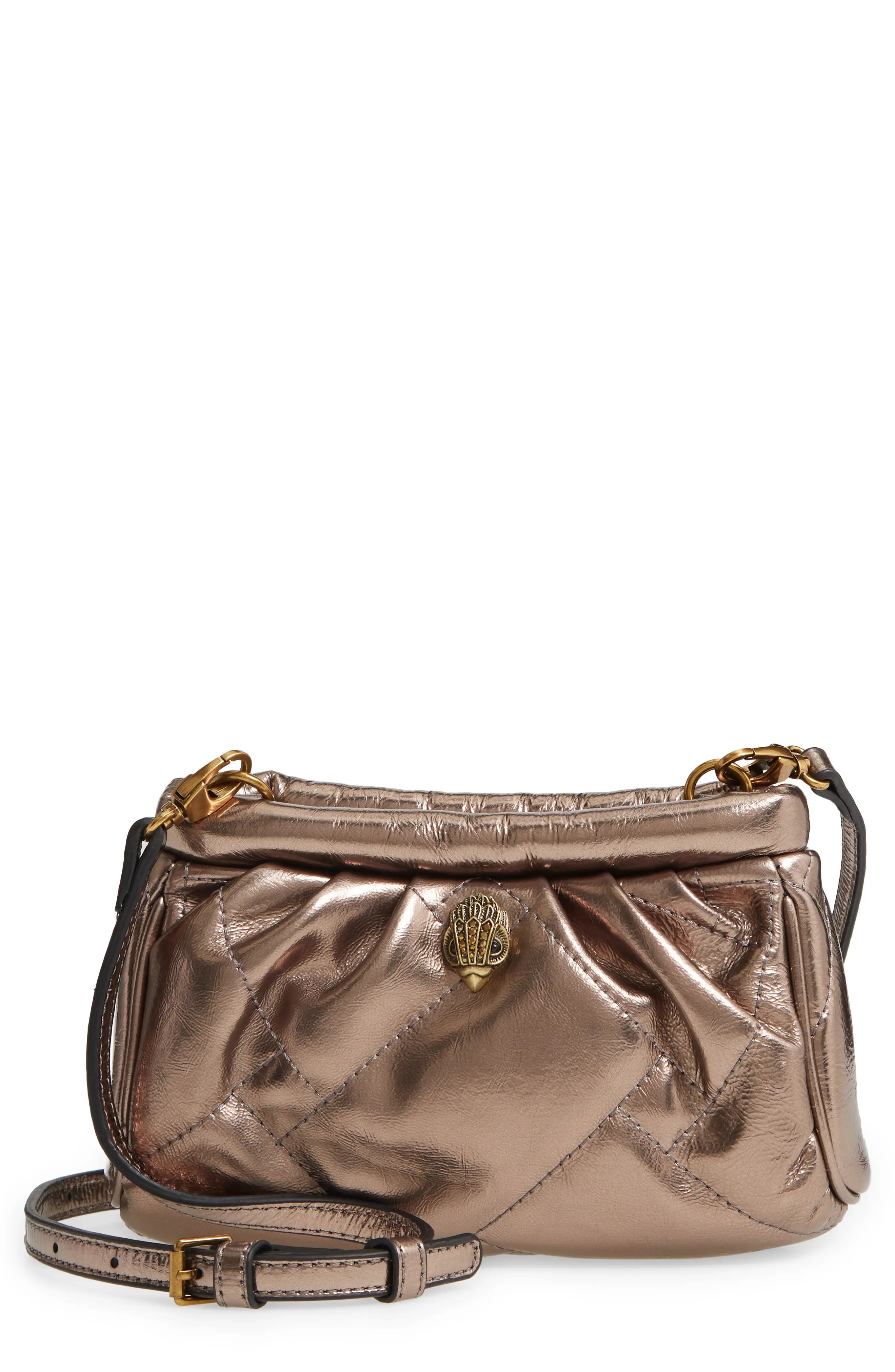 Kurt Geiger London Kensington Quilted Leather Clutch in Rust/Copper at Nordstrom | Nordstrom
