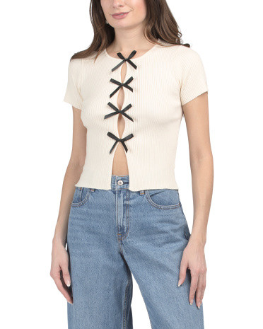 Short Sleeve Bow Front Top | Short Sleeve Tops | Marshalls | Marshalls