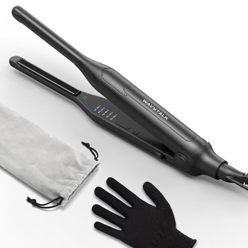Wavytalk Pencil Flat Iron, 3/10" Small Iron for Short Hair, Pixie Cut and Bangs, Tiny Beard Straightener with Dual Voltage & Adjustable Temp, Mini Hair Edges Heating Up in 15s | Amazon (US)