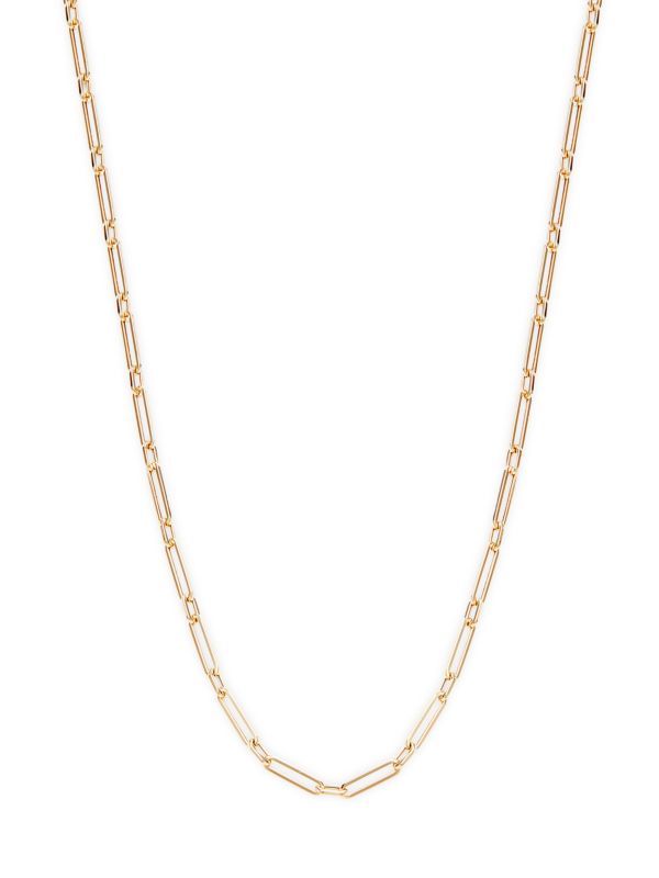 14K Yellow Gold Paperclip Chain Necklace | Saks Fifth Avenue OFF 5TH