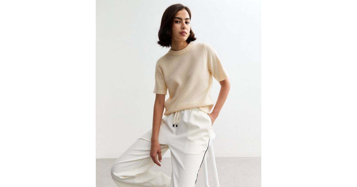 Cream Soft Knit Short Sleeve Jumper
						
						Add to Saved Items
						Remove from Saved Items | New Look (UK)