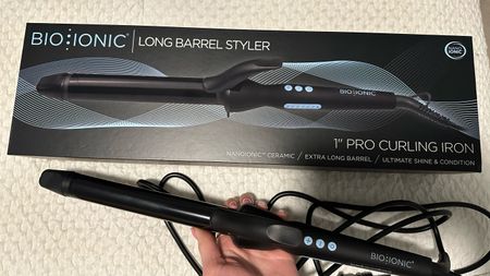 Bio ionic long barrel styler. 2” longer than an average curling iron, this award-winning tool gives you more to love! The extended length barrel quickly creates loose, modern curls and waves and makes it easier to style long hair, or style the back sections on shorter styles. The combination of Nanonioc MX and Bio Ionic Moisturizing Heat Technology lock in moisture, seal the cuticle, and ensure curls last long, and stay conditioned and bouncy instead of dull and limp. FragranceNET  

#LTKsalealert #LTKfindsunder100 #LTKbeauty