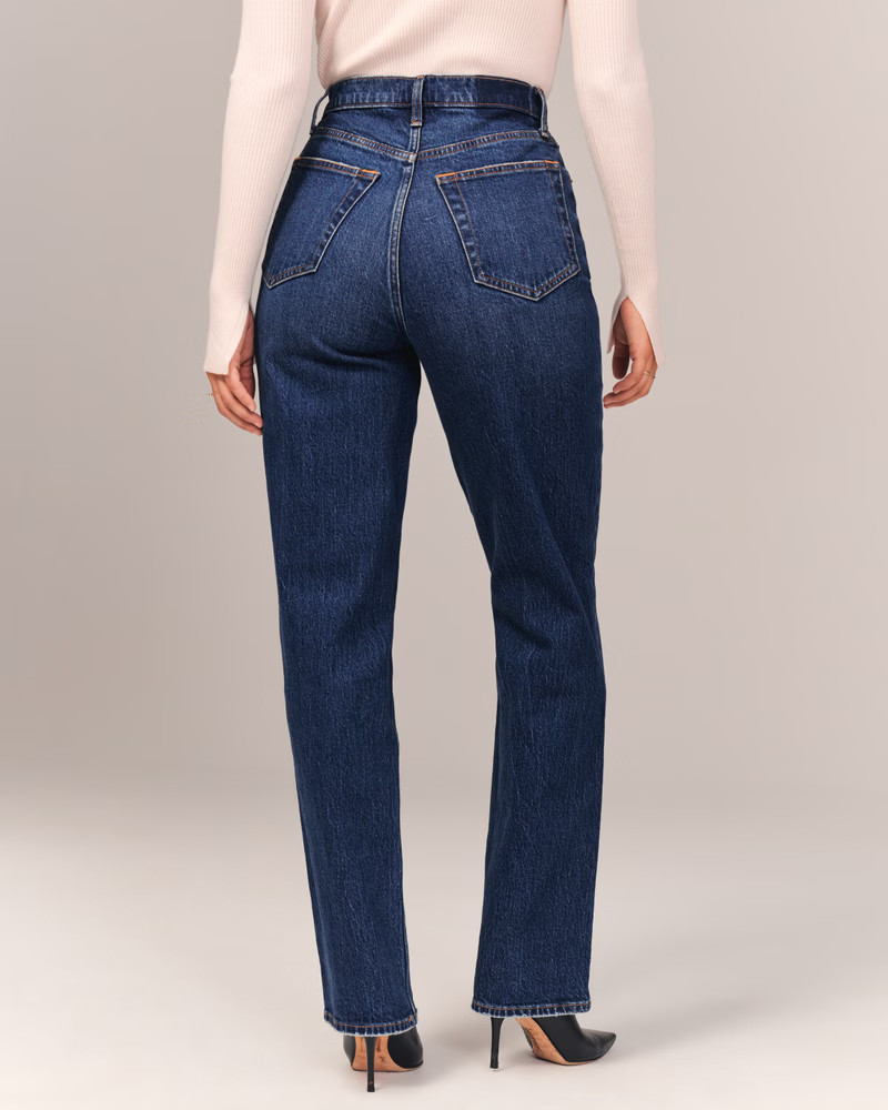 Curve Love Ultra High Rise 90s Straight Jean | Abercrombie & Fitch (US)