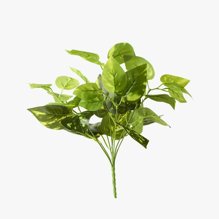 ELITE FLORAL 14" Artificial Pothos Spray Faux Plant | Walmart (US)