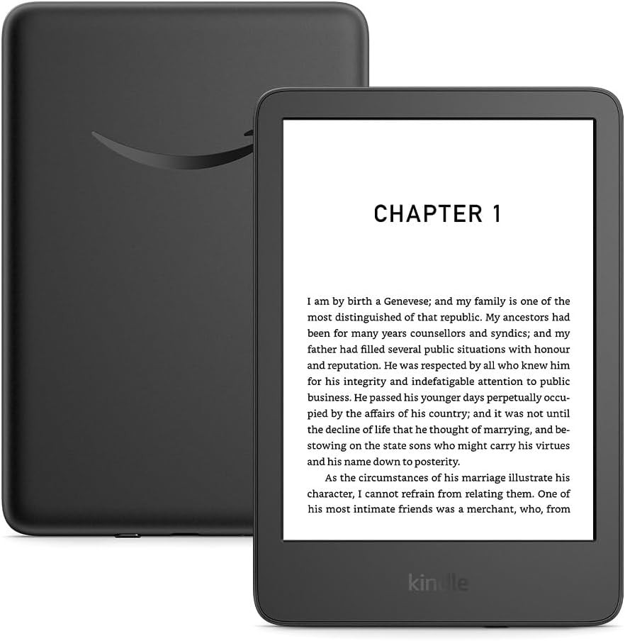 Amazon Kindle (newest gen) – Lightest and most compact Kindle with glare-free display, faster p... | Amazon (UK)