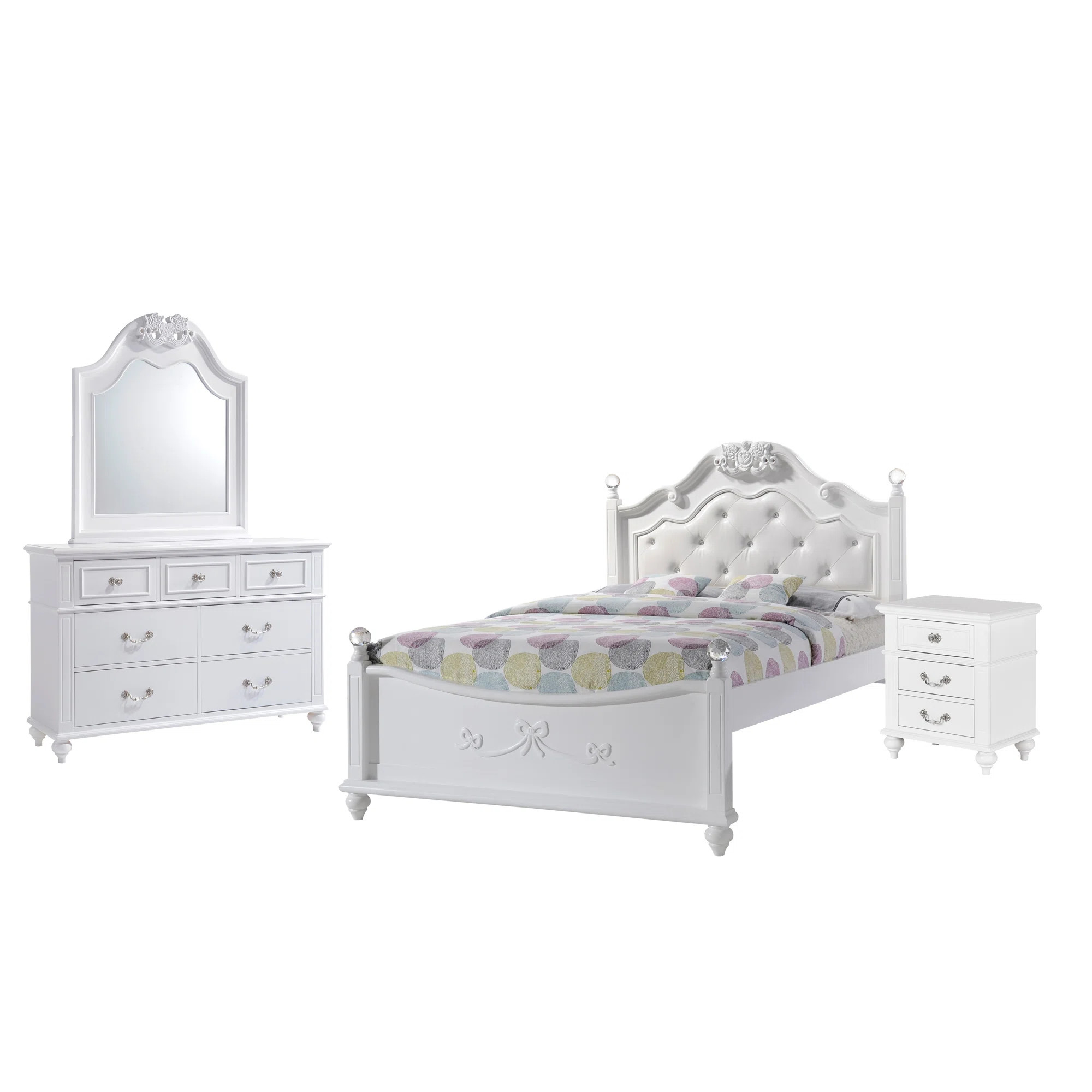 Kirklan Full Platform 4PC Bedroom Set W/ Storage Trundle | Wayfair North America