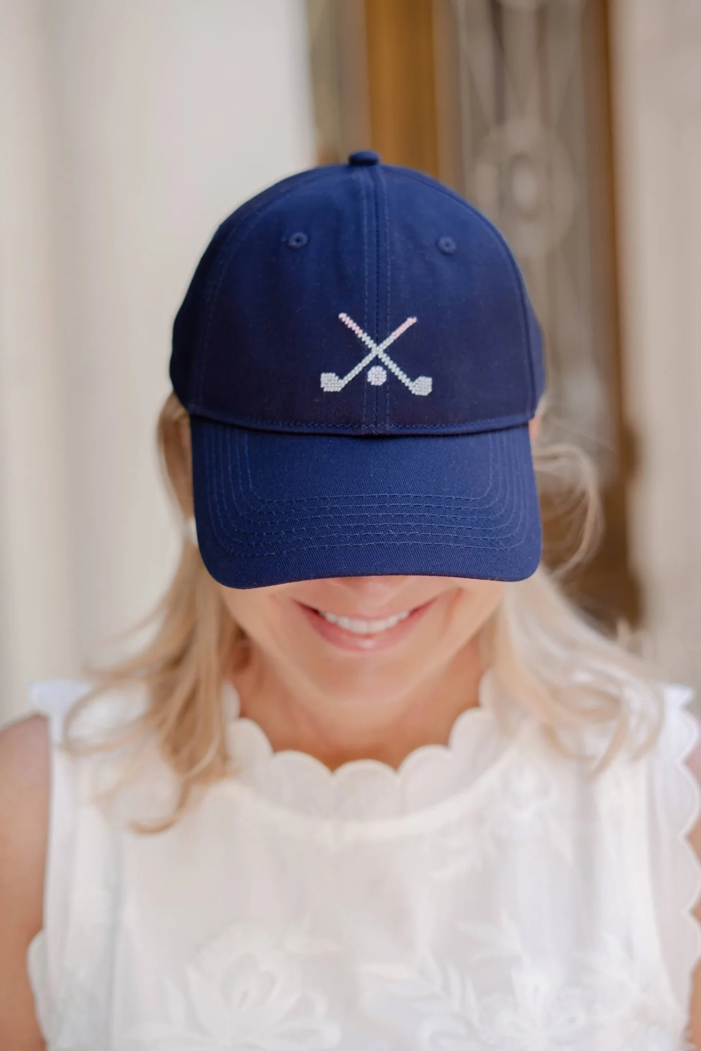 Custom Baseball Hat With Bulldog Adornment | Lisi Lerch | Lisi Lerch Inc