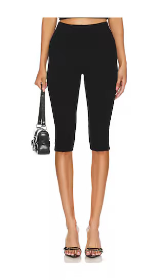 The Rib Pedal Pusher in Black | Revolve Clothing (Global)