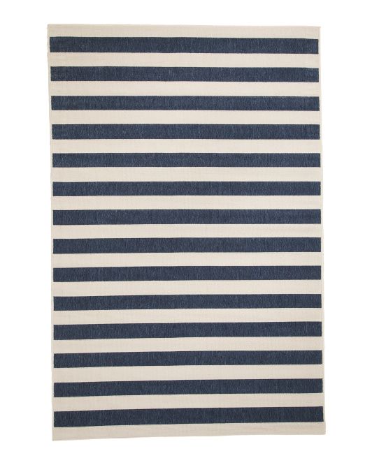 Made In Egypt Striped Indoor And Outdoor Rug | TJ Maxx