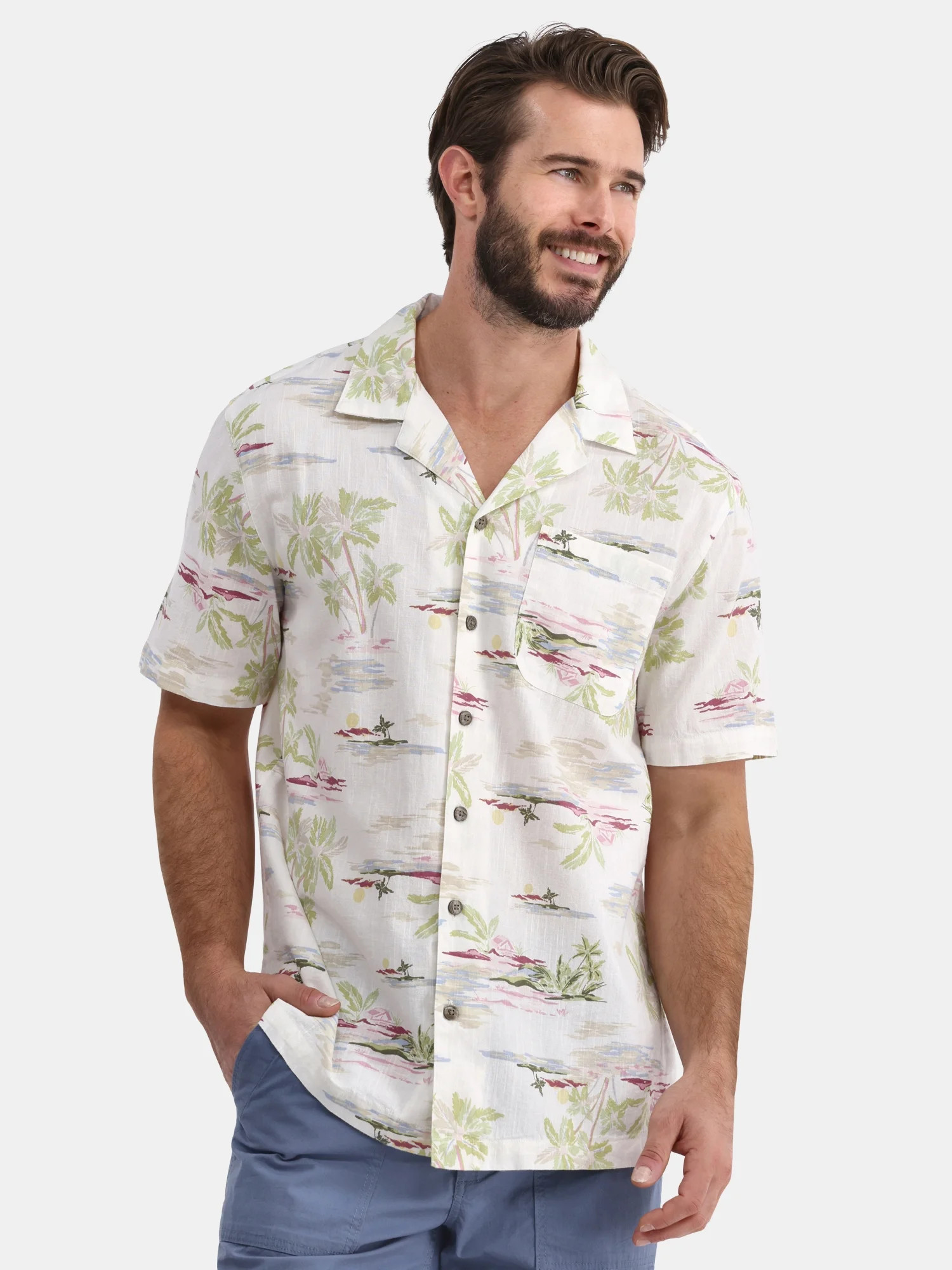 George Men's and Big Men’s Camp Shirt, Sizes S-3XL | Walmart (US)
