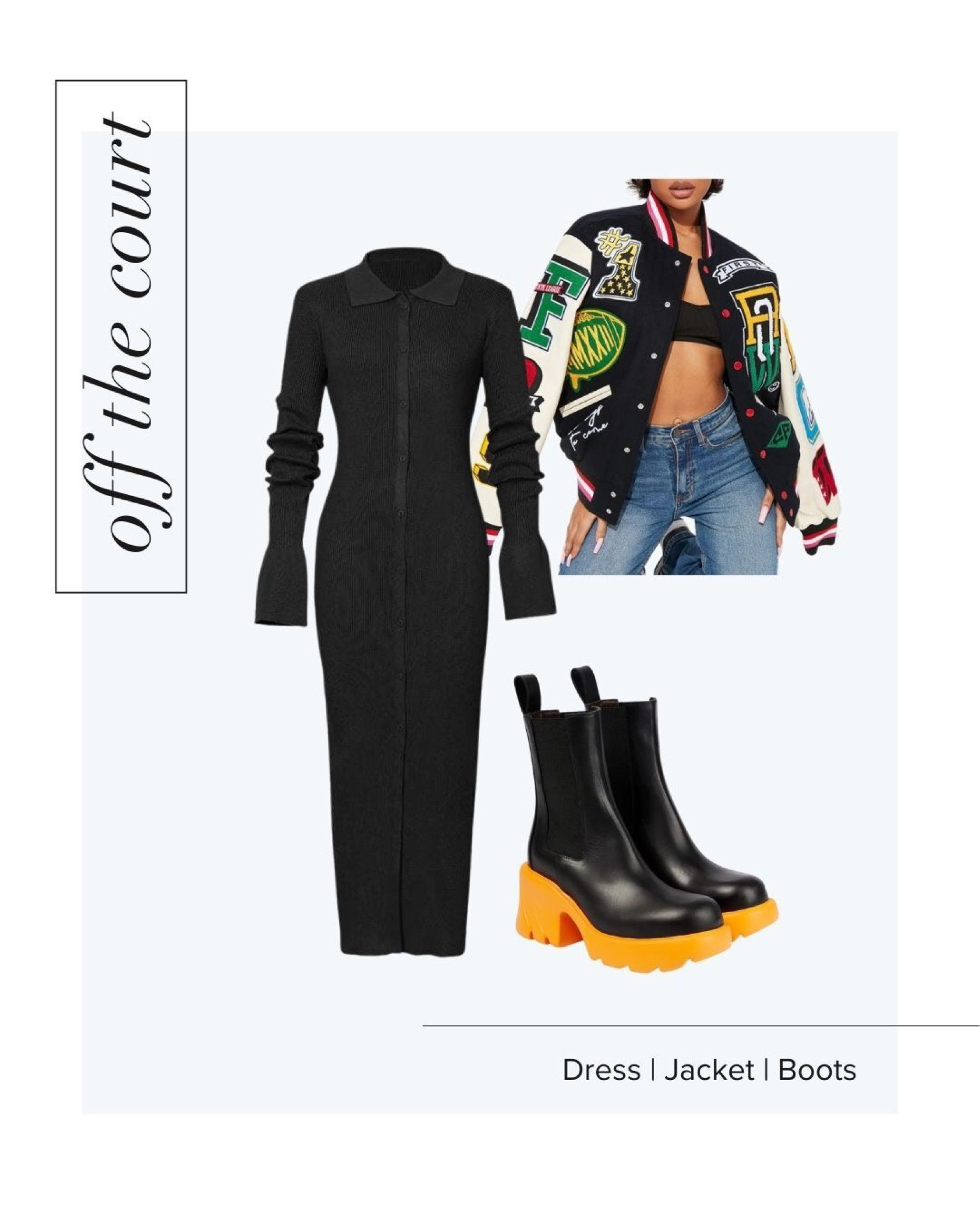 Gorgeous look for a date night! Love the pop of orange on the boots and fun jacket! 

#LTKSeasonal #LTKFind #LTKstyletip