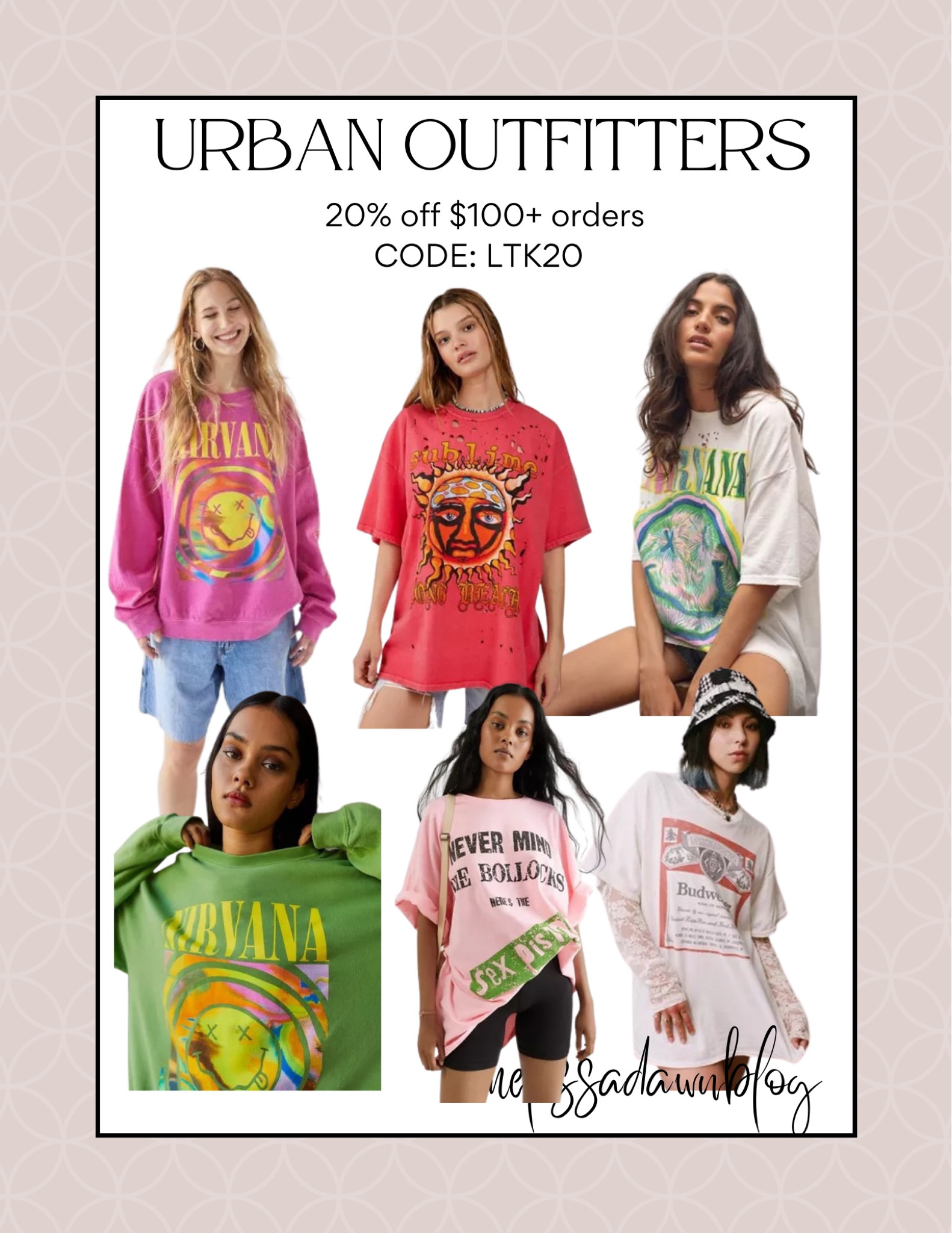 Urban outfitters graphic tees and sweatshirts 
20% off $100+ orders 

#LTKunder50 #LTKsalealert #LTKstyletip