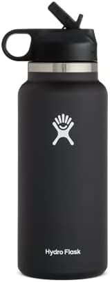 Amazon.com: Hydro Flask Wide Mouth Straw Lid - Stainless Steel Reusable Water Bottle - Vacuum In... | Amazon (US)