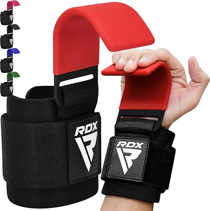 RDX Weight Lifting Hooks for Deadlifting (Pair) - 600Lbs Capacity - 8MM Neoprene Wrist Support Wr... | Amazon (US)