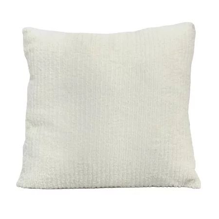 Stratton Home Decor White Faux Fur Pillow | Walmart (US)