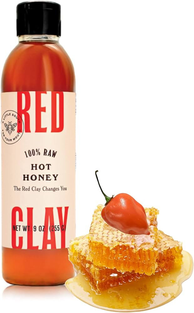 Red Clay Hot Honey - Gluten Free - Paleo Spicy Honey - 100% Pure, Raw Wildflower Honey - Infused ... | Amazon (US)