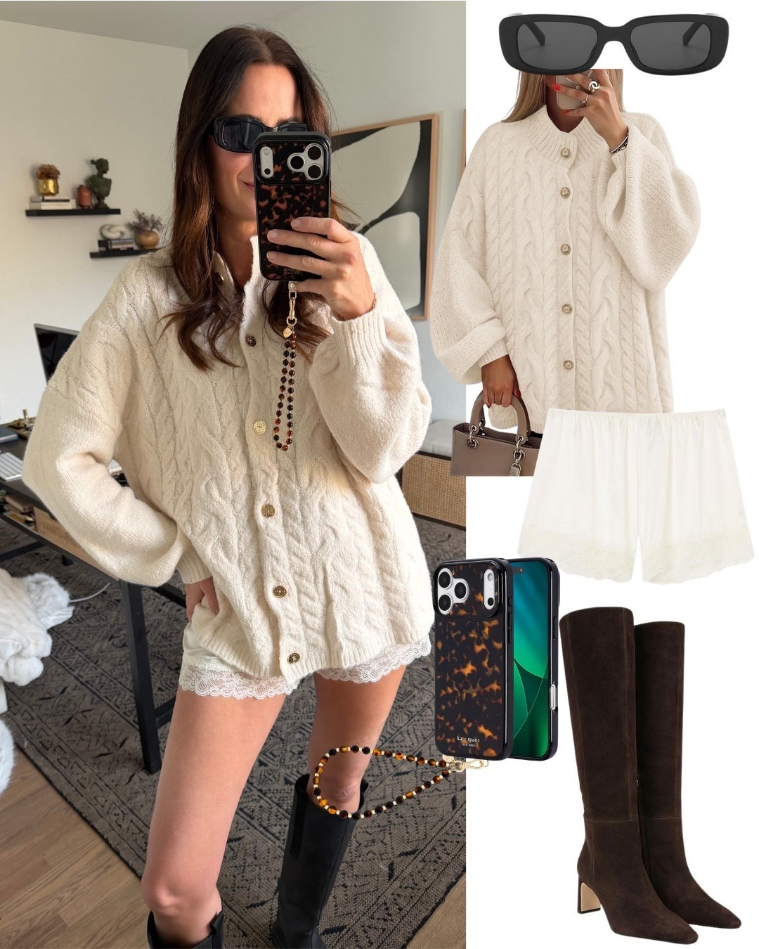 Another way to style this cardigan with lace shorts! So chic and on trend! 

#LTKFindsUnder50 #LTKmomlife #LTKootd