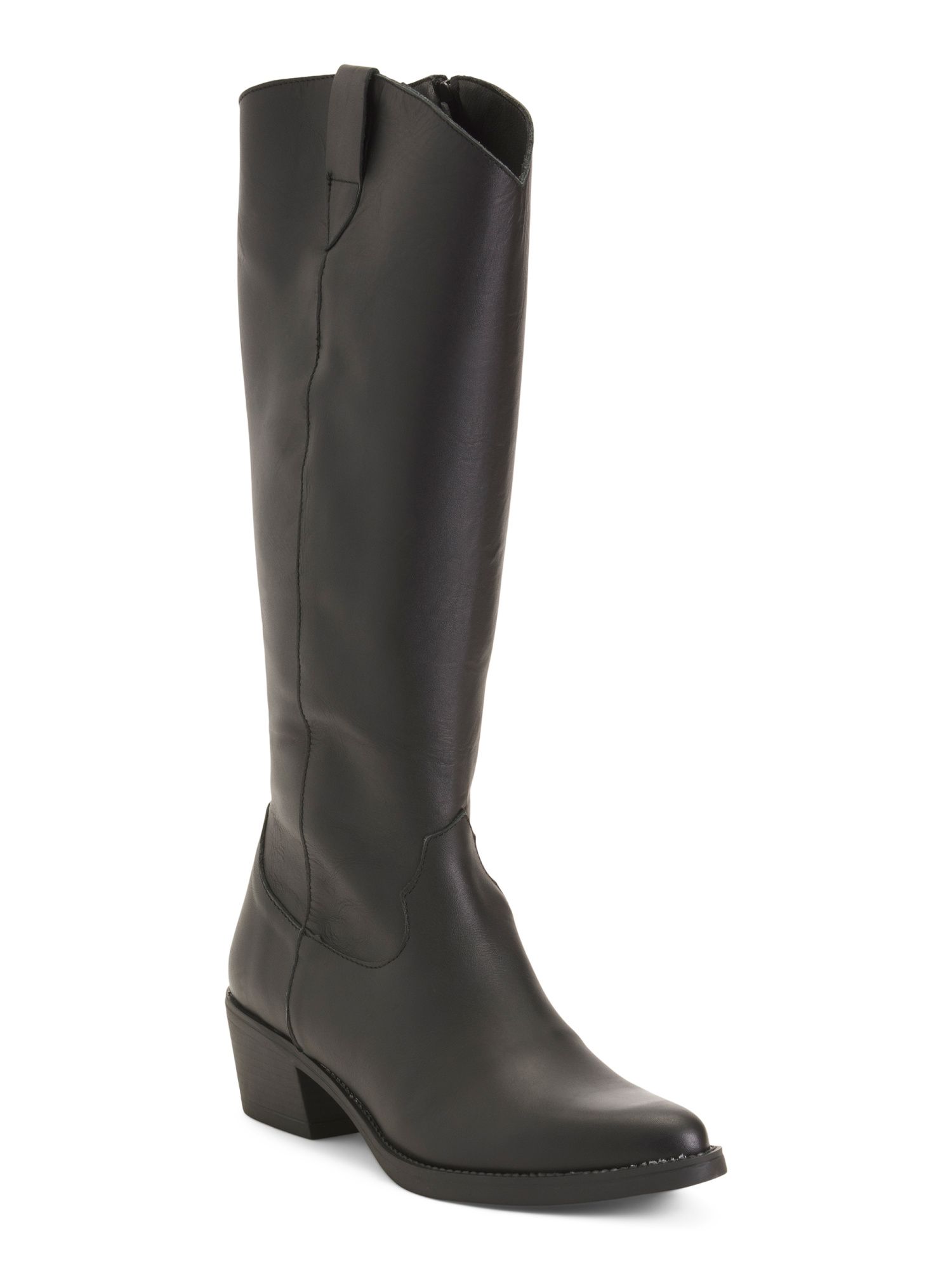 Made In Spain Leather Pointy Toe High Shaft Boots | TJ Maxx