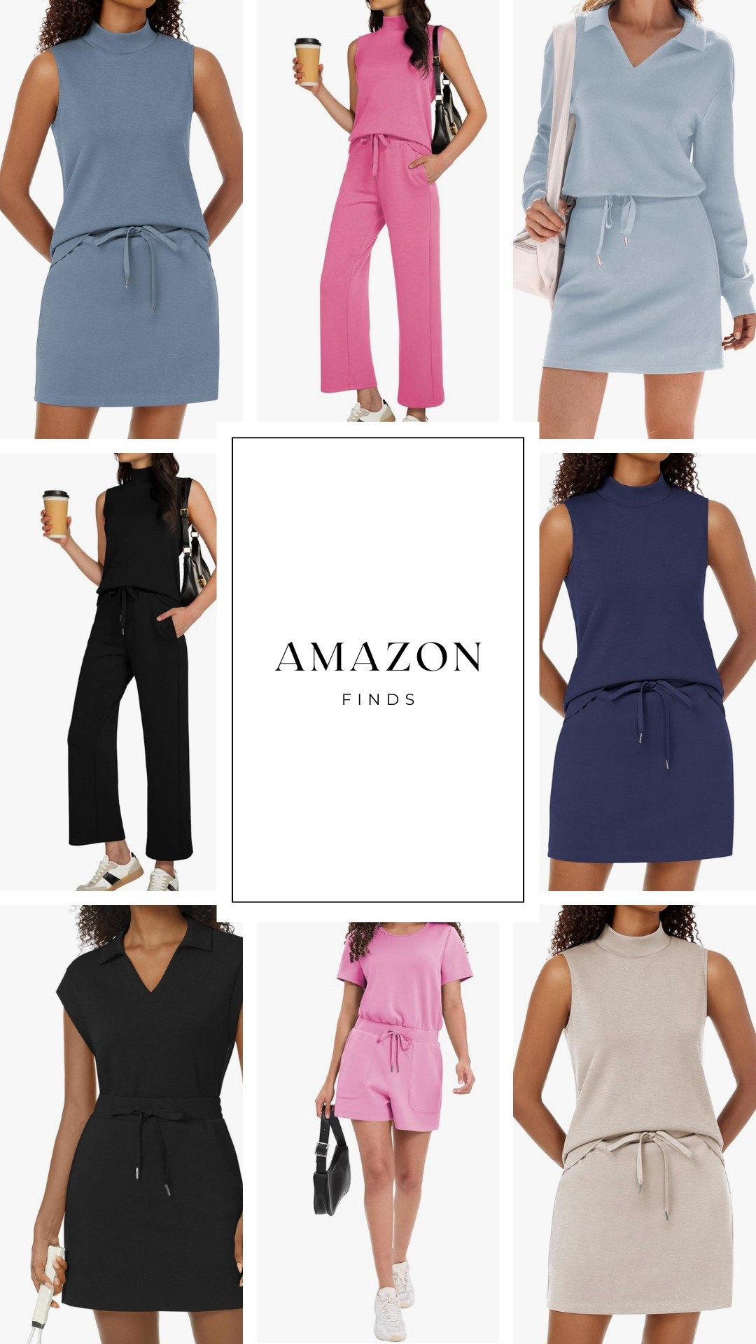 Silky, soft and so comfortable. All from Amazon. A couple of these are my travel day go to outfits.