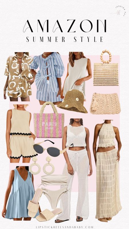 Amazon summer style, summer outfit, summer fashion, resort wear, resort outfit, matching set, summer bag 

#LTKsalealert #LTKfindsunder100