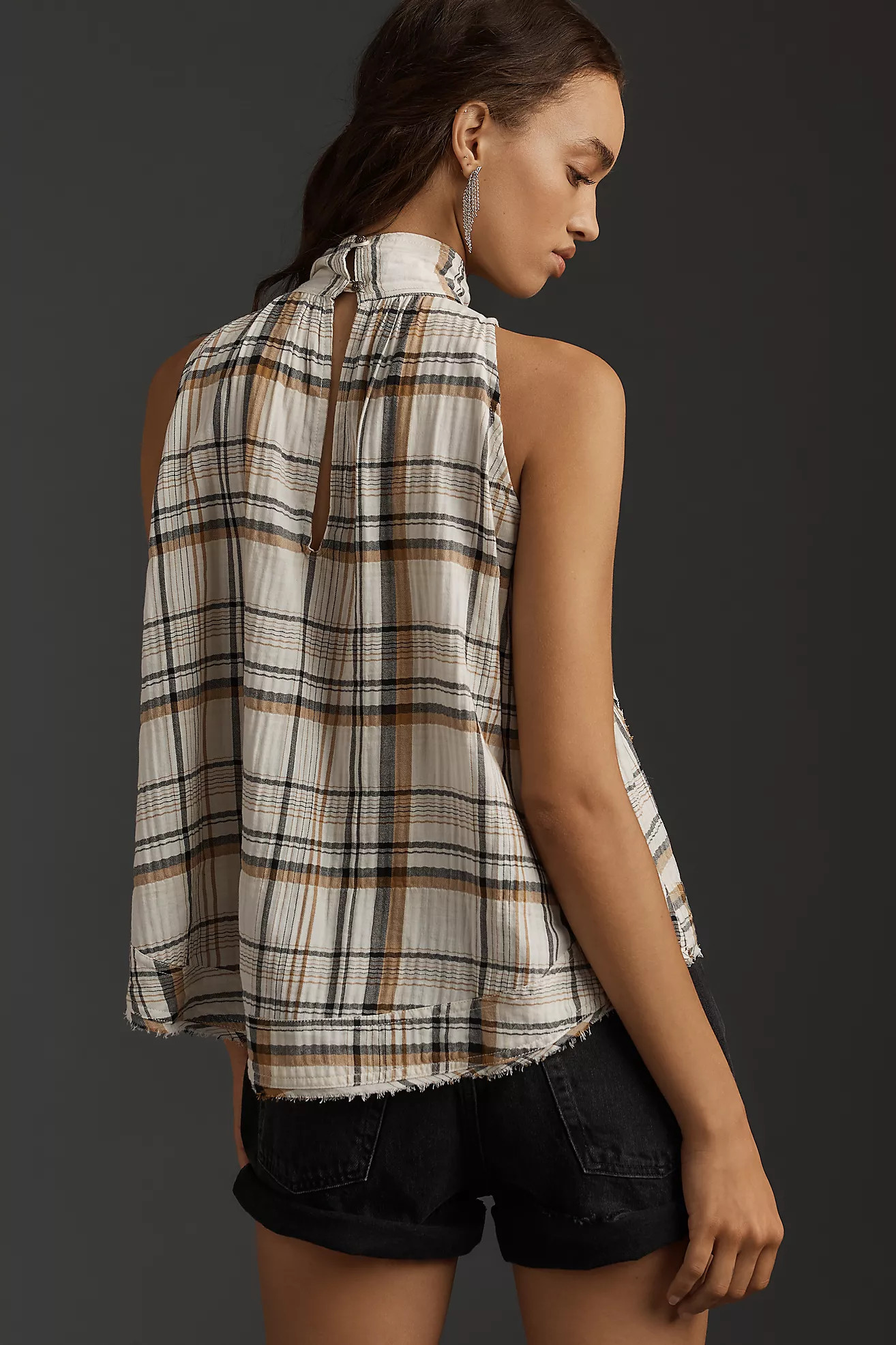 Pilcro Sleeveless Bow Blouse | Anthropologie (US)