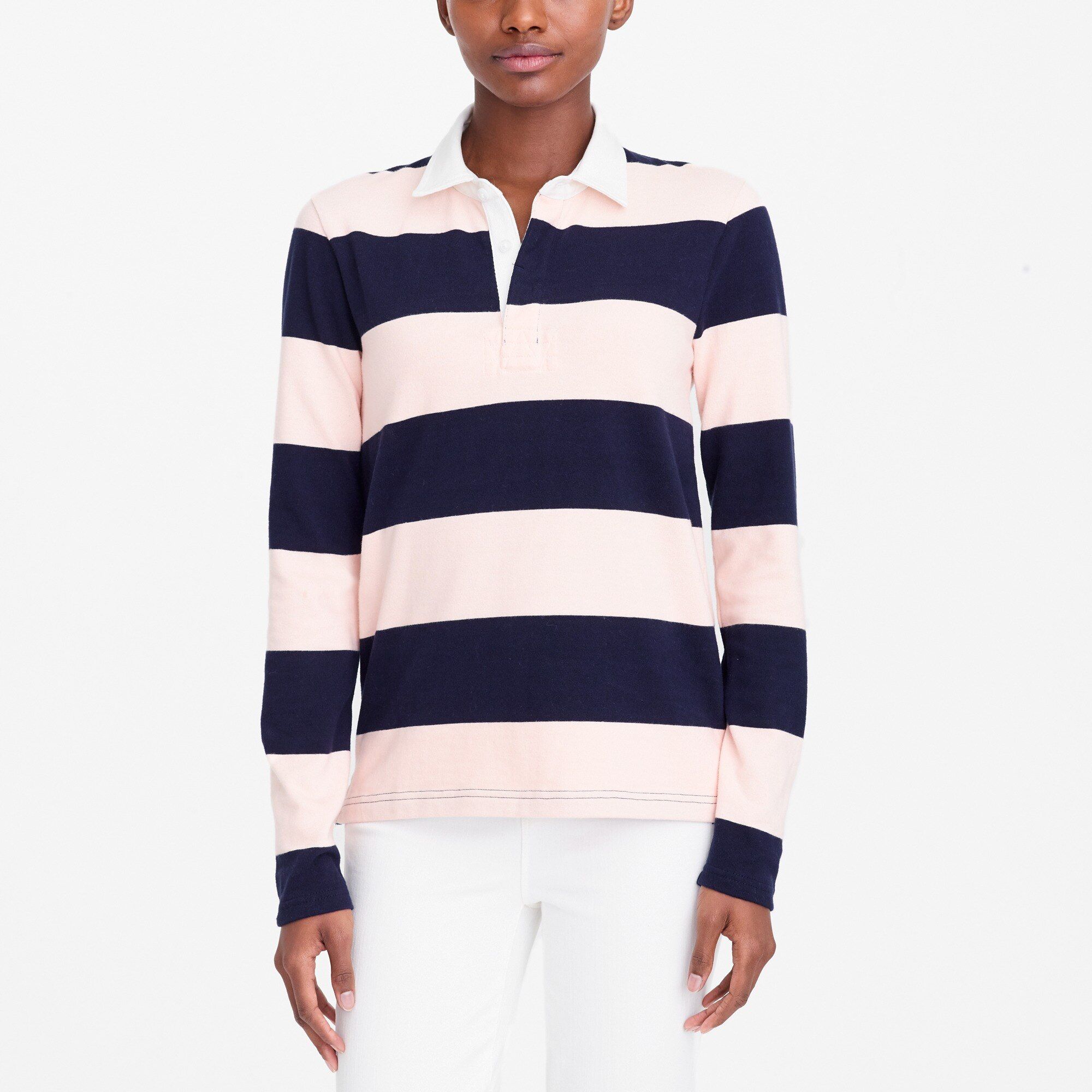 Long-sleeve rugby stripe polo | J.Crew Factory