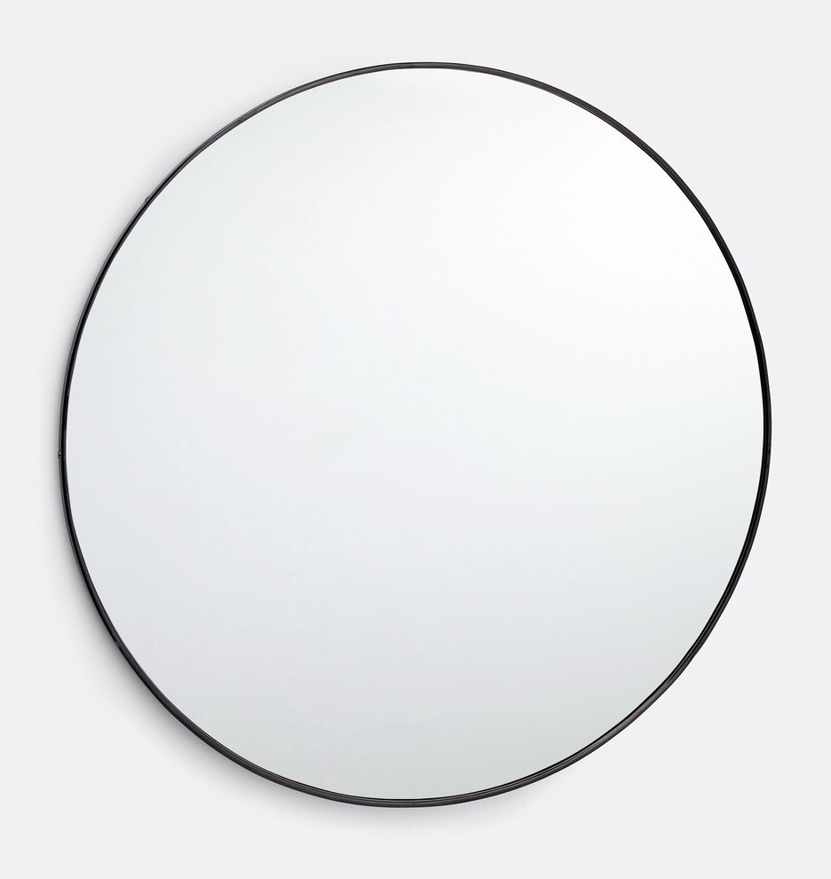30" Oil-Rubbed Bronze Round Metal Framed Mirror
 | Rejuvenation | Rejuvenation