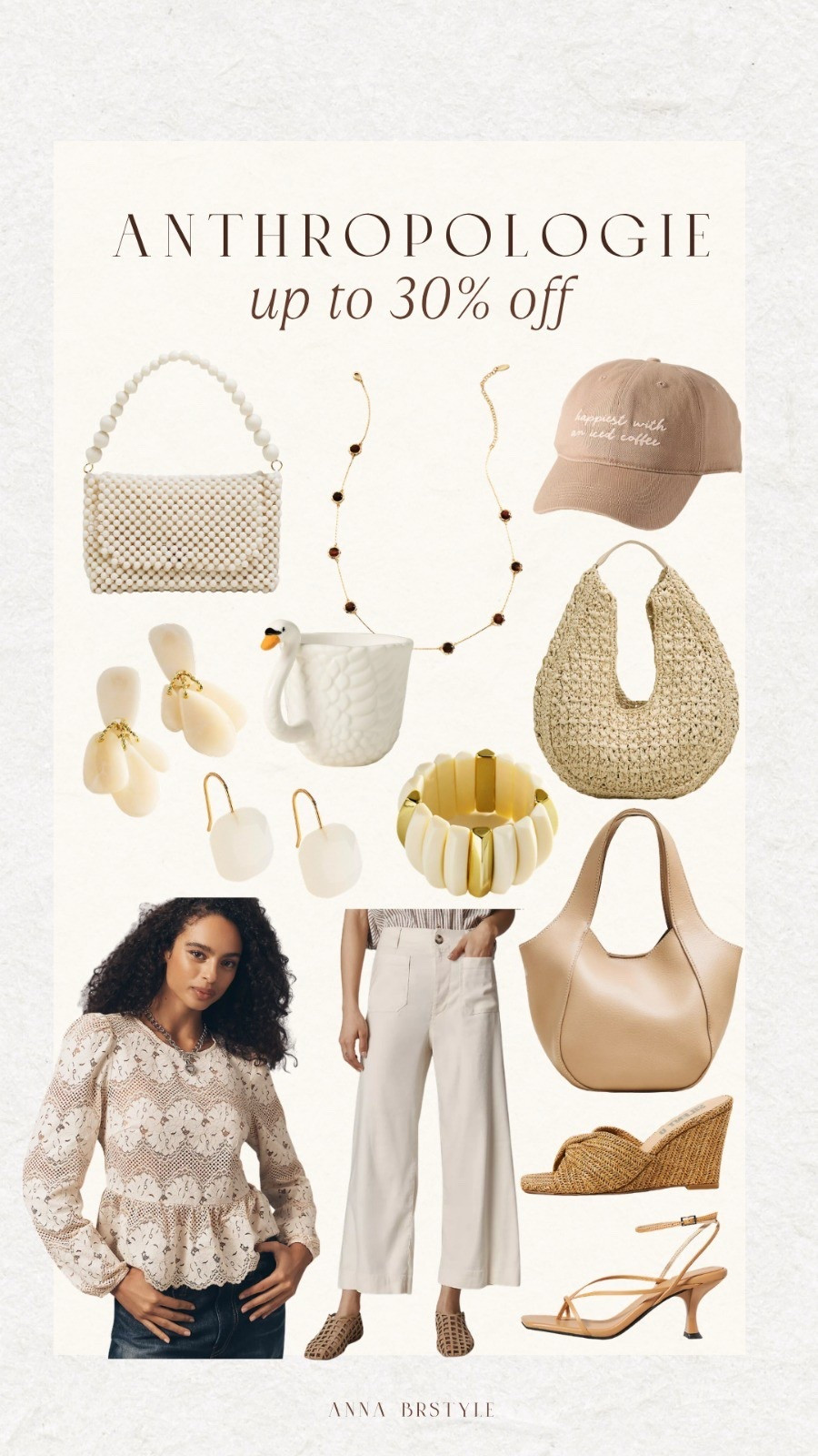 Anthropologie up to 30% off accessories, loungewear, entertaining & more.

summer bags, neutral bags, summer fashion, jewelry, home decor, annabrstyle.

#LTKOver40 #LTKHome