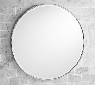 Chrome Vintage Round Mirror, 30 | Pottery Barn (US)
