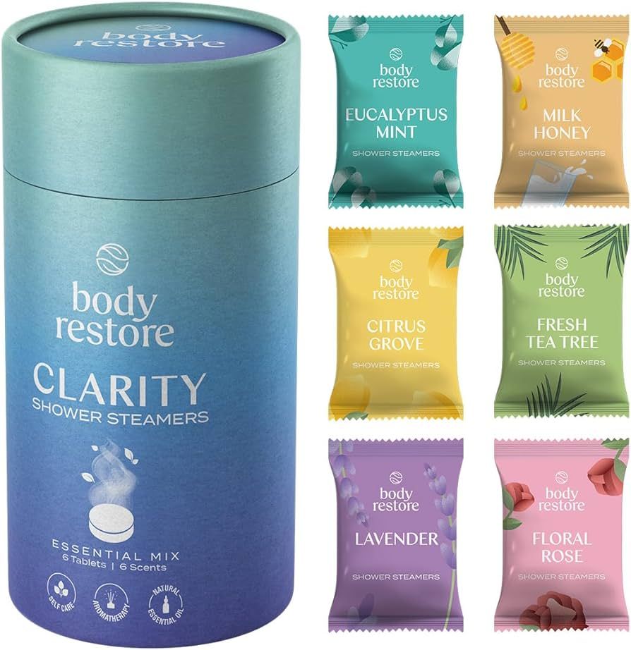 Body Restore Shower Steamers Aromatherapy 6 Pack - Valentines Day Gifts, Relaxation Birthday Gift... | Amazon (US)