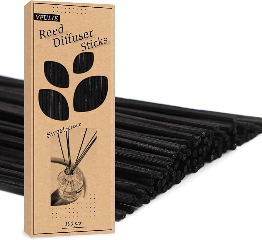 100PCS Reed Diffuser Sticks, 10 Inch Natural Rattan Wood Sticks Essential Oil Aroma Diffuser Stic... | Amazon (US)