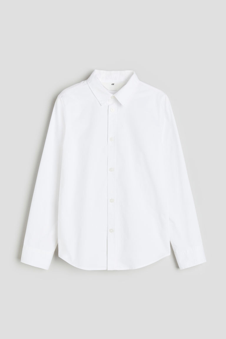 H & M - Cotton Shirt - White | H&M (US + CA)