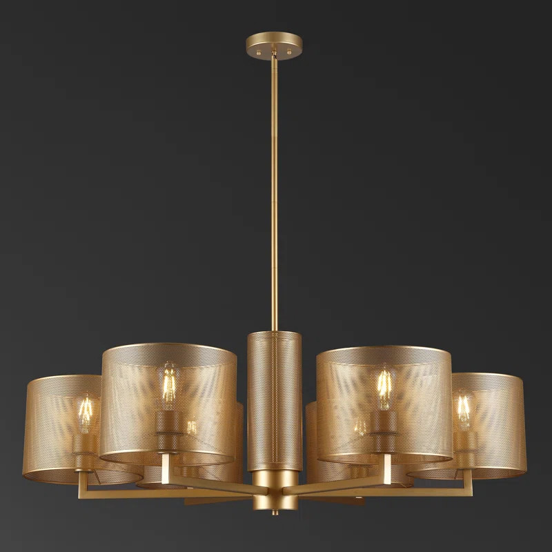 Meliora 6 - Light Dimmable Cylinder Chandelier | Wayfair North America