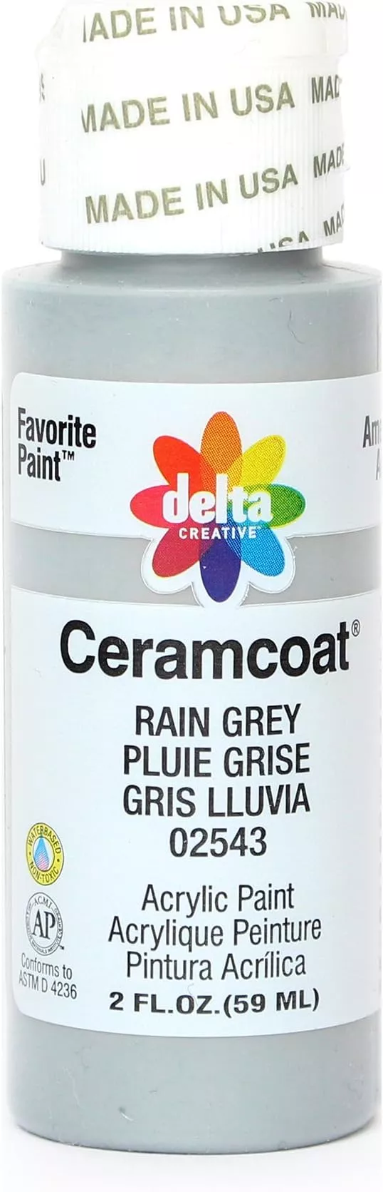 2 Fl Oz Acrylic Craft Paint Rain Gray - Delta Ceramcoat : Target