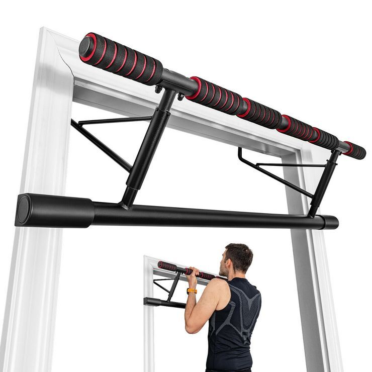 Costway Foldable Pull Up Bar Doorway Chin Up Bar No Screw W/Foam Grip for Home Gym | Target