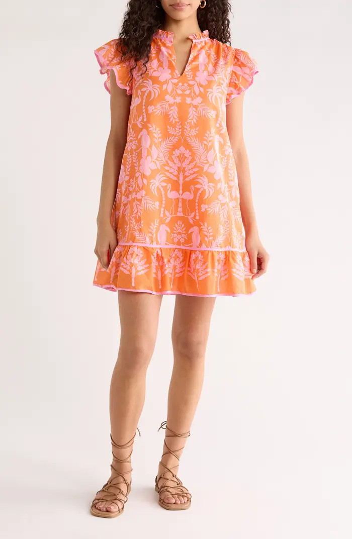 Davina Floral Egga Shift Minidress | Nordstrom