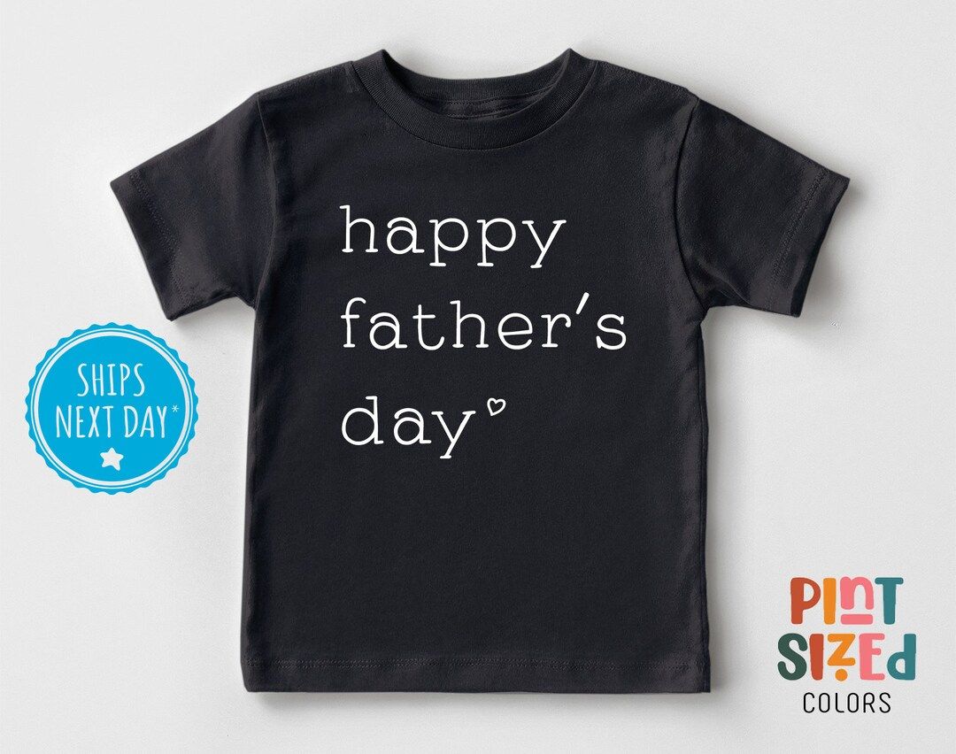 Happy Father's Day Toddler Shirt - Minimalist I Love Daddy Kids Tee - Cute Gift For Dad - Black | Etsy (US)