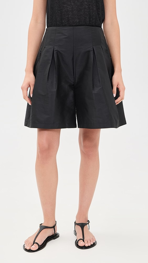 Techno Taffeta Long Shorts | Shopbop