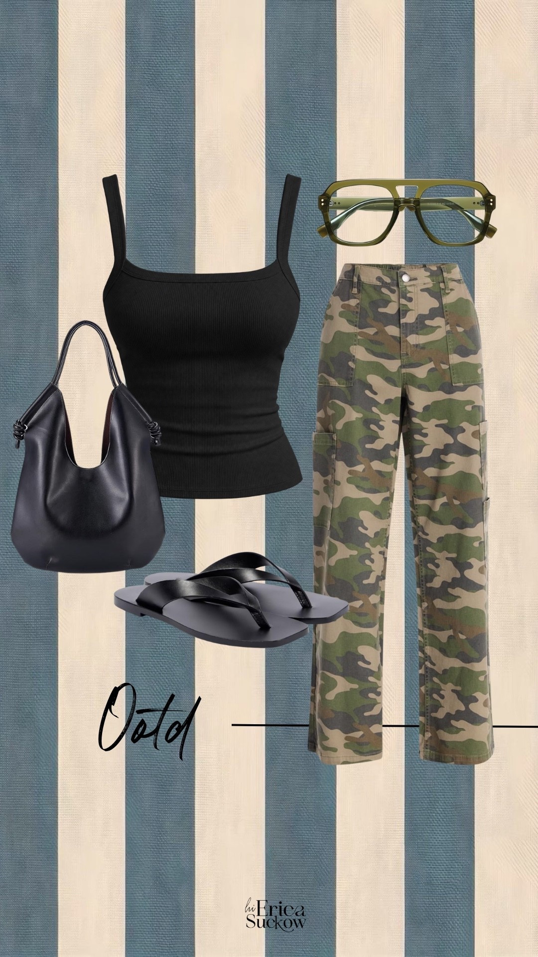 Late summer early fall outfit. Wearing size 14/XL in these wide leg camouflage cargo pants from @Walmart 
Size XL in this Amazon tank top with the built-in bra 

Midsize, size 12, size 14, mom style, curvy outfit, thick tummy approved ￼