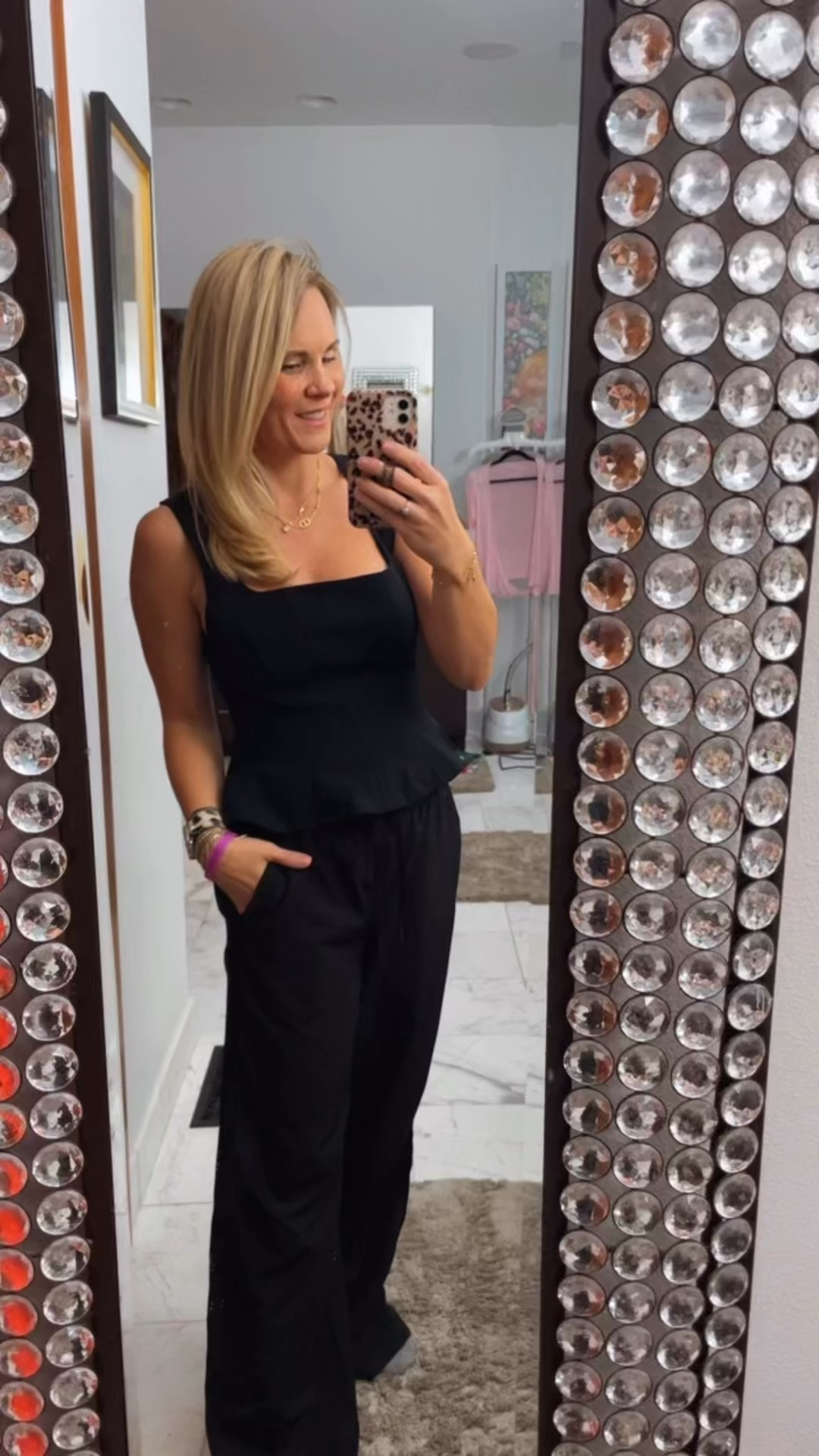 
Absolutely adore this Aritzia look I am such an Aritzia girly now I love this top. It is a size 6 and zips up the back pair with my favorite pants in the whole entire world the large pants they are worth every single penny they do not wrinkle you can wear them without having to fix them the entire day and ends the next. ￼

#LTKTravel #LTKWorkwear #LTKmomlife