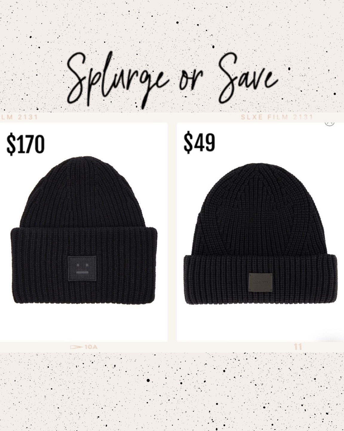 This Acne beanie is my favorite! I also found a budget friendly similar version for you. Splurge or save, black beanie, acne beanie, hat, winter accessories, The Stylizt. 



#LTKstyletip #LTKSeasonal #LTKGiftGuide