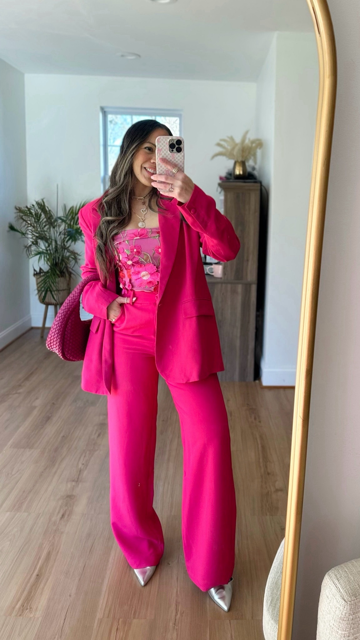Valentine’s Day outfit idea 💝 This look is for my pink lovers. 

Oversized blazer, corset, pink top, floral top, workwear, work pants, trousers, pink pants, silver heels, pink purse


Statement piece, colorful outfit, colorful pieces, blazer, trousers, Valentine’s Day outfit, game day inspo, spring break, transitional pieces, 

#LTKstyletip #LTKGiftGuide #LTKSpringSale