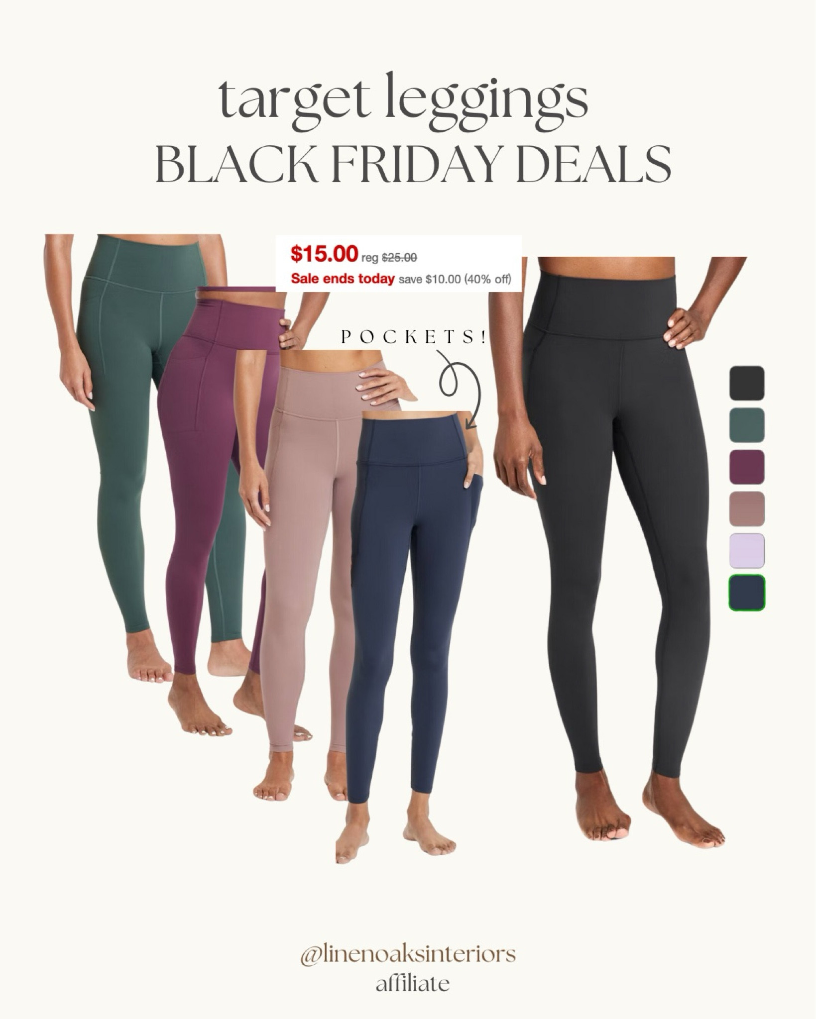 Today ONLY Target has the best all in motion leggings marked down to $15! 