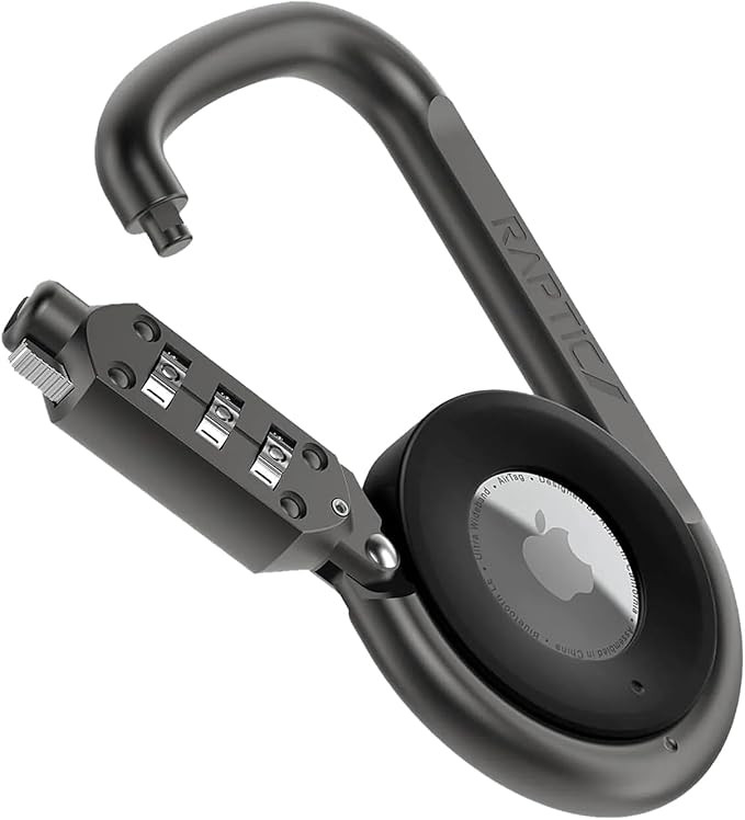 RAPTIC Upgraded Link & Lock for Apple AirTags, Anti-Theft, Heavy Duty Combination Lock Carabiner,... | Amazon (US)