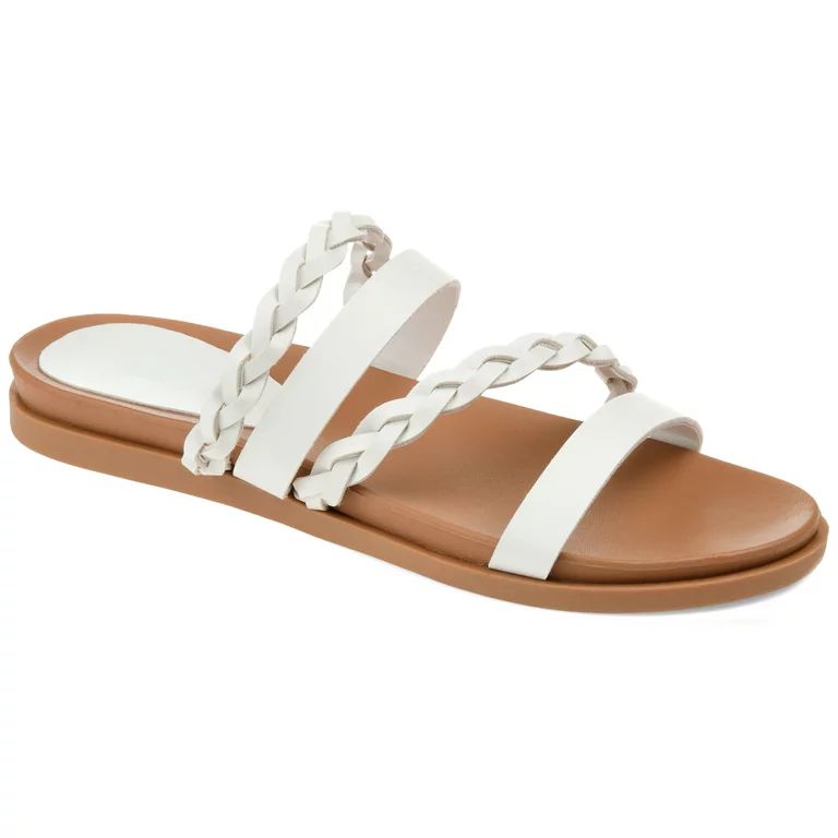 Journee Collection Womens Colette Wide Width Slide Flat Sandals | Walmart (US)