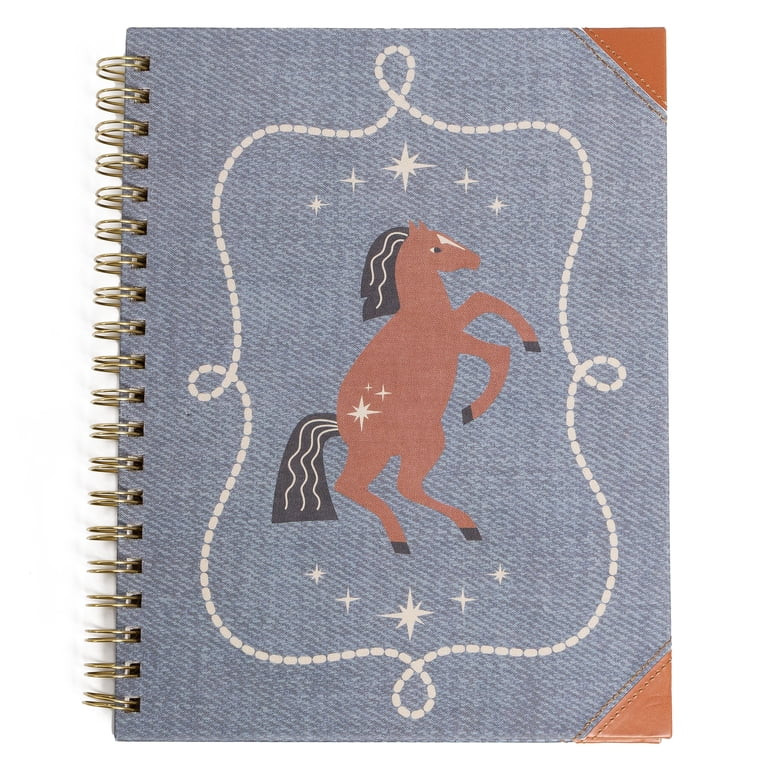 Pearhead Denim Horse Spiral Notebook, College Ruled, 8 x 10.5 | Walmart (US)